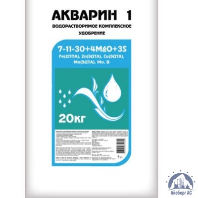 Удобрение Акварин 1 N-P-K+Mg+S+Мэ 7-11-30+4+3+Мэ в хелатной форме купить  в Кирове